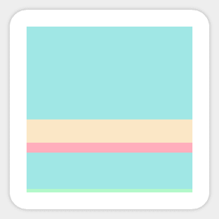 A tremendous medley of Light Pink, Blue Lagoon, Magic Mint and Pale Peach stripes. Sticker